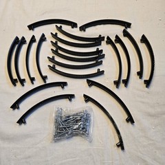 Set of 20 Modern Black Curved Cabinet Drawer Pulls – 6.25″ Length, 5″…