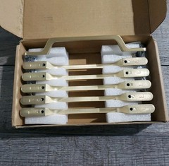 Goo-Ki 6 Pack Light Brushed Brass Cabinet Handles Drawer Pulls – 5.04″ c-c…