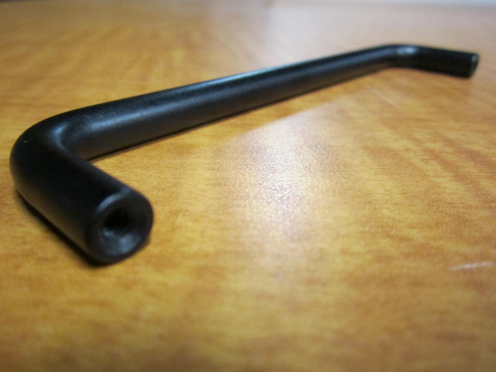 (LOT OF 5)Aluminum Powder Coated Black Pull Handles Grip Dia 5/16″ Threaded Hole