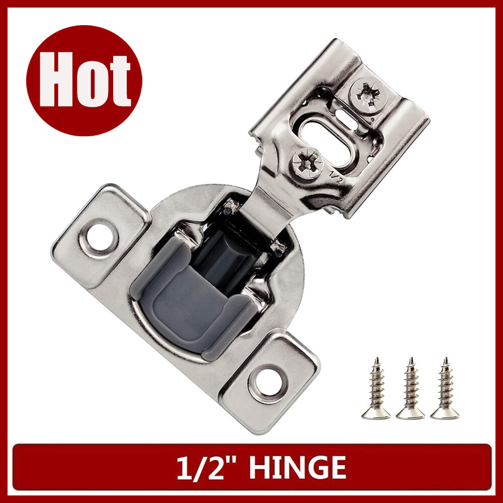 1/2″ Overlay Soft Close Face Frame Kitchen Cabinet Hinges Nickel Finish