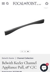 Belwith Keeler Channel 18” Appliance Pull Matte Black B077286-MB