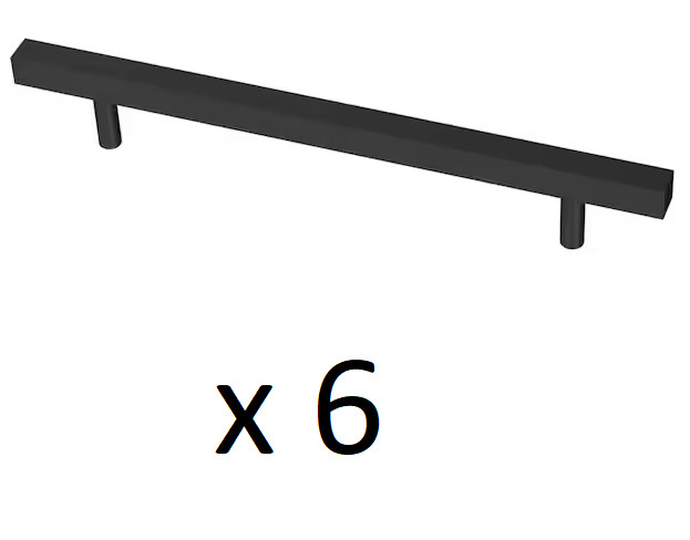 *6* Liberty Square Bar 6-5/16 in. (160 mm) Matte Black Cabinet Drawer Pull