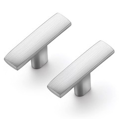 15 PCS 13/4 Inch Curved Brushed Nickel Zinc Alloy Kitchen Cabinet Drawer Pull