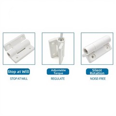 2PCS 45x35mm High Range Torque Hinge 0.1-0.8NM for Sturdy Cabinet Doors