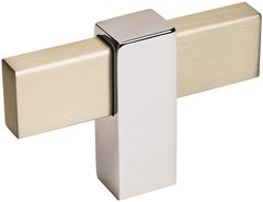 Amerock BP36720 Mulino 5/16 Inch Bar Cabinet Knob – Silver Champagne / Polished