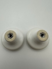 Vintage Coastal Ceramic Flamingo Beach Drawer Cabinet Knobs Pulls Set Of 2 NOS