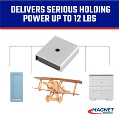Master Magnetics Ceramic Latch Magnet Assemblies – Rectangular with Center Ho…