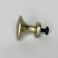 Brushed Nickel Round Mushroom Drawer Cabinet Knobs Pull with Screw Lot of 50 NEW