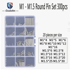 A2 Stainless Steel Cylinder Dowel Pins Solid Metal Parallel Pins Set M1 – M6