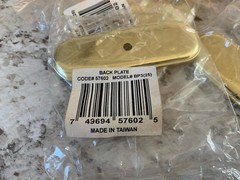 Lot 14 NOS Back Plates for Cabinet Knob Drawers Cabinets Polished Gold Finish