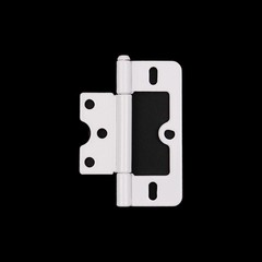 3″ Non Mortise Iron Flat White Hinge for Cabinet Wardrobe and Window,Mute and…