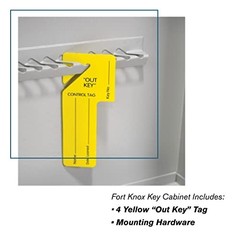 Fort Knox Key Holder Cabinet – 40-Key – Easy-to-Write-On Key Tags