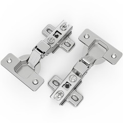 Chibery 50 Pack Half Overlay Cabinet Hinges, Regular Standard Closing, Slide-on,