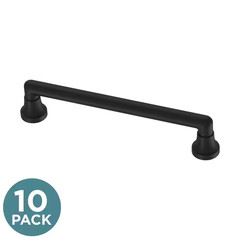 10-Pack Phoebe 5-1/16 In. (128 Mm) Modern Matte Black Cabinet Drawer Pulls
