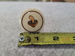 1.25 In Ceramic Knob with Mushroom Decal Belwith Keeler