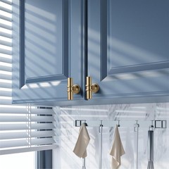 Amerdeco 10 Pack Brushed Gold Cabinet Knobs & Pulls 2 Inch T Bar Kitchen Cabinet