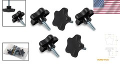Versatile 5-Pack 5-Star Knobs with Zinc-Plated Steel Studs for Heavy-Duty Use