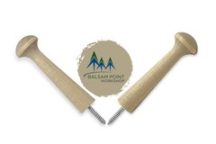 Screw-On Shaker Pegs Birch Hardwood – 2.9-Inch Wood Length Plus Hangerbolt – …