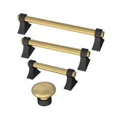 Liberty P42224W-370 1 3/8″ Casual Dual Finish Cabinet Knob Black & Brushed Brass