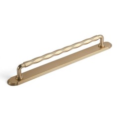 5 Inch(128mm) Zinc Alloy Cabinet Pull Handles with Stepped Edge Backplate, Ch…
