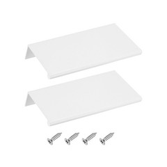 Cabinet Edge Finger Pull 2Pcs, 120mm / 4.72″ Hidden Drawer Edge Handles White