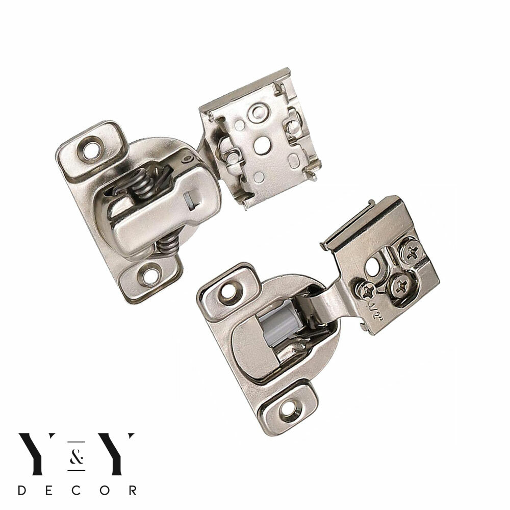 40 Pack (20 Pairs) 1/2″ OVERLAY SOFT CLOSE Face Frame Compact Cabinet Hinge