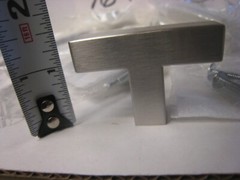 16 yes 16 Brushed Nickel Modern Cabinet T Handles Pulls Kitchen Stainless Steel