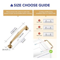 10 Pack 5 Inch Champagne Bronze Kitchen Cabinet Handles Solid Alloy Cabinet P…