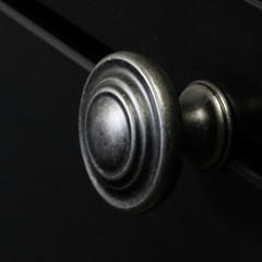 5 Pack Saturn Round 1-11/32″ Pewter Kitchen Cabinet Dresser Drawer Knob K70134P