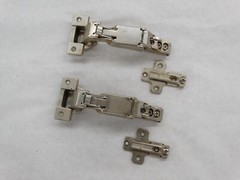Vintage Pair NOS Grass 1203-01 Self Close Slide-On Concealed Hinge 165° w/Plates