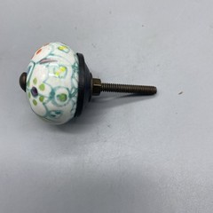 x 16 Multicolor Floral Design Ceramic Porcelain Cabinet Door / Drawer Pulls