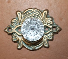 1-CRYSTAL DELIGHT Ornate Drawer Pull,Vanity Hardware,French Country Decor,HW-35