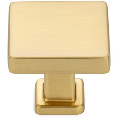 Gold Cabinet Pulls – Square Single Hole Knobs (10)
