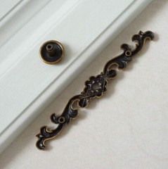 MFYS Antique Brass Cabinet Pull Knob Vintage Drawer Pull Handle Dresser Knob