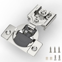 2 PCS 3/8 Inch Overlay Soft Close Kitchen Cabinet Hidden Hinges 105 Degree