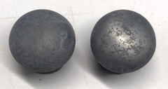 2 VTG Round Mushroom Shaped Metal Furniture Cabinet Drawers Knob 1.25″ Dia
