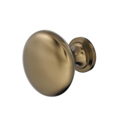 Amerock | Cabinet Knob | Burnished Brass | 1-1/4 inch (32 mm) Diameter | Edona |