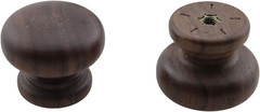 Natural Wood Cabinet Knob Simple Walnut Nut Brown Drawer 1.18×0.98 Inch 4 PCS