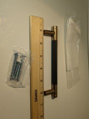 Champagne Bronze/Black Cabinet Handles knurled 5 Inch Hole Centers 5″ Holes