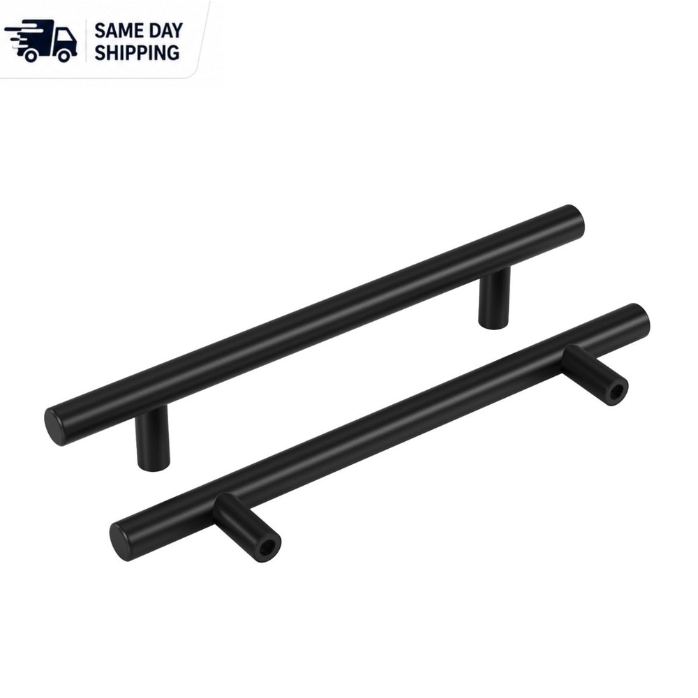 Elegant Black Cabinet Handles 30-Pack – 5in Stainless Steel Pulls for Any Room