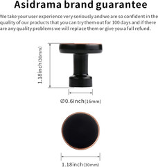 Asidrama 10 Pack 1-1/4 inch Oil Rubbed Bronze Kitchen Cabinet Knobs Dresser Knob