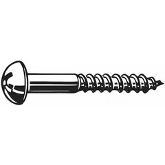 Zoro Select U51866.019.0125 Wood Screw, #10, 1-1/4 In, Plain 18-8 Stainless,