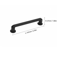 10 PCS 128mm Black Zinc Alloy Cabinet Drawer Pull Handle Hardware Set