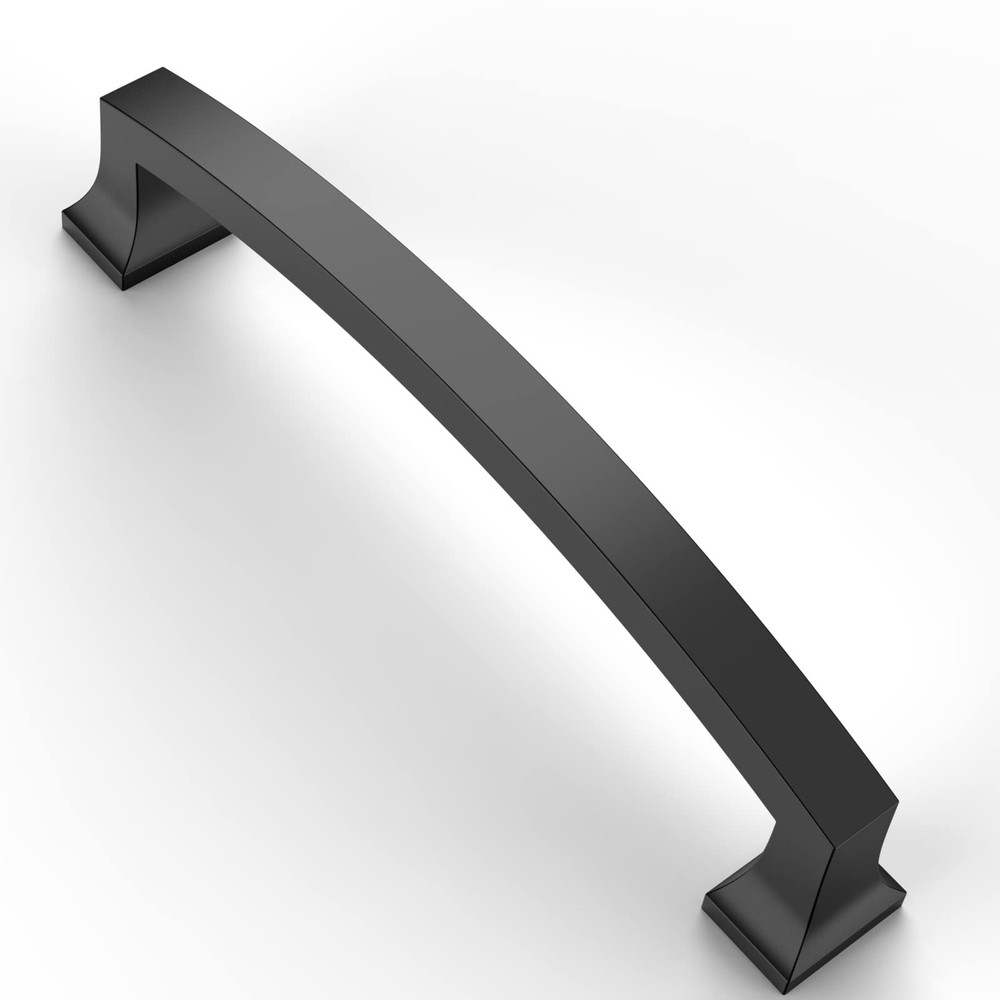 10 Pack 5 Inch(128mm) Hole Centers Kitchen Cabinet Handles, Matte Black Cabin…