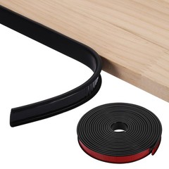 19.7ft U-Shape Edge Banding, 0.87in TPE Self Adhesive Edge Trim, Black