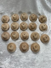 18 Unfinished Wooden Cabinet / Drawer Knobs app. 1-3/4″ X 1″ Home Decor