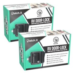 Black RV Door Latch | 2 Keyed Alike RV Door Locks for Travel Trailers | Travel