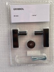 IKEA | GRIBBOL | 704.963.23 |Cabinet Knob in Black | 40mm / 1 9/16”
