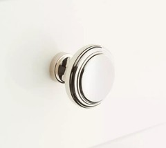 Signature Hardware Ardell Brass Round Cabinet Knob – Polished Nickel