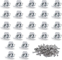 Luomorgo 24 Pack Double Roller Catch Cabinet Latches with Spear Strike for Cupbo